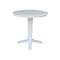 International Concepts 36 in. Solid Wood Round Top Pedestal Dining Table - 35.9 in. High, White K08-36RT-23B-36 - alternate 2